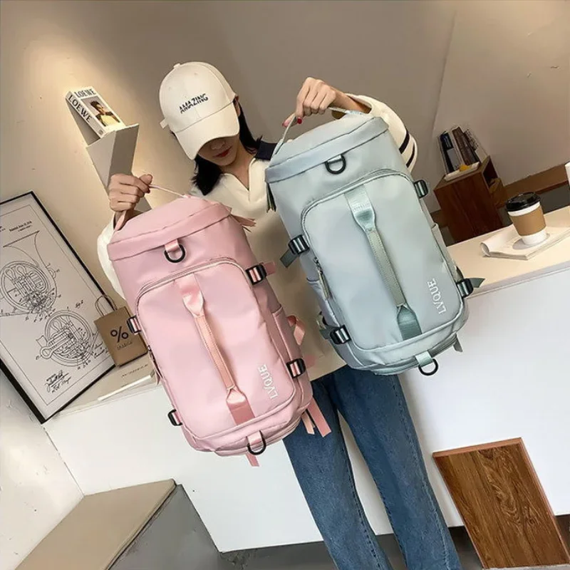 

Вместительный многофункциональный дорожный рюкзак для мужчин и женщин, модная водонепроницаемая сумка для кемпинга и фитнеса, однотонный чемодан