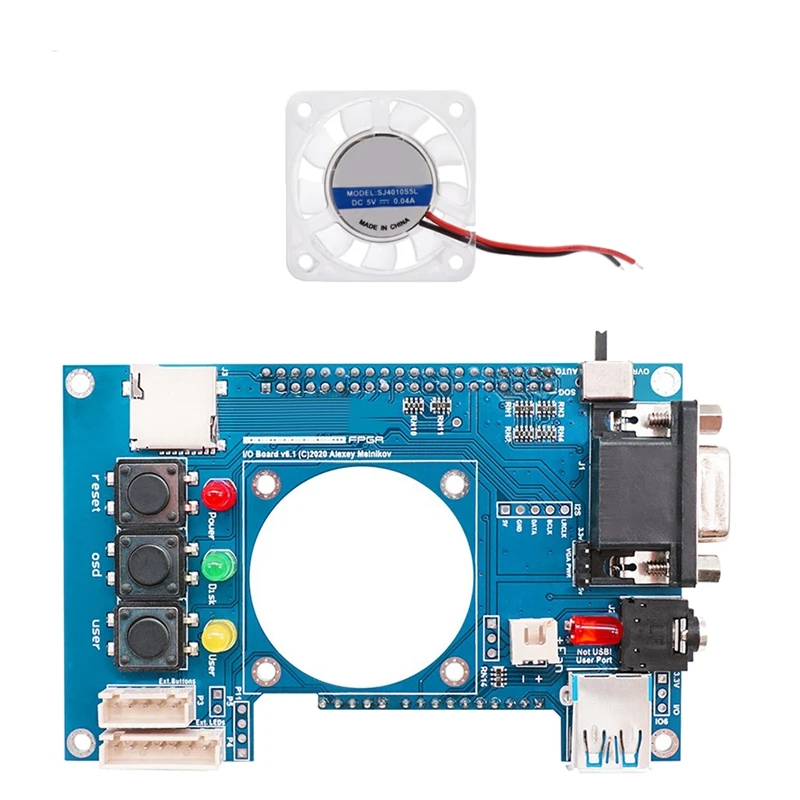 

Для mr FPGA IO аналоговая плата Материнская плата IO Плата V6.1 + вентилятор для Terasic DE10-Nano mr FPGA IO Плата