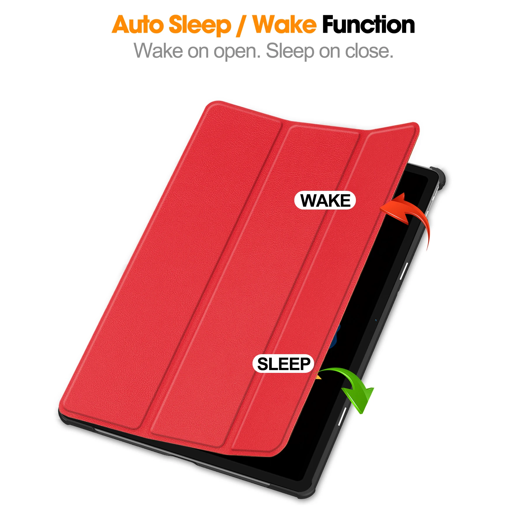 Premium Tri-Folding Magnetic PU Leather Tablet Cover