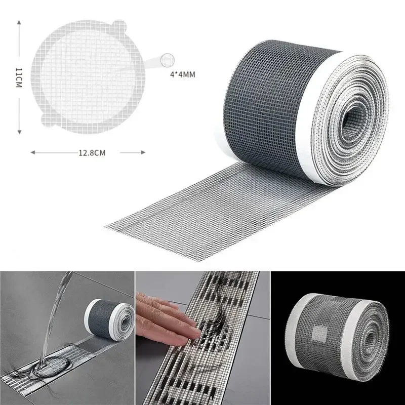 Floor Drain Sticker Shower Drain Catcher Hair Drain Catcher Hair Drain Filter Floor Drain Filter Floor Drain Hair Filter Floor Drain Hair Catcher Drain Hair Catcher Anti blocking filter screen Disposable floor drain sticker shower Hair Catcher Drain Stopper Cover window screening repair Tape