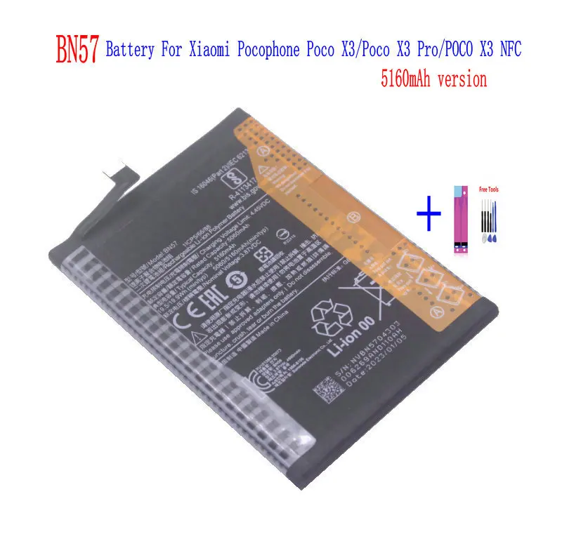 1xNewHighQuality5160mAhBN57BatteryForXiaomiPocophoneX3Poco
