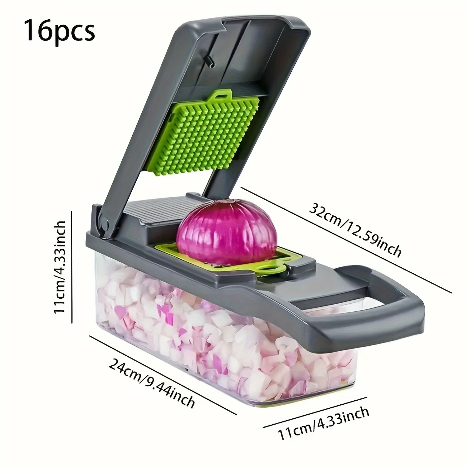 14/16 in 1 Multifunctional Vegetable Chopper Onion Chopper Handle Food Grate Food Kitchen Vegetable Slicer Dicer Cut