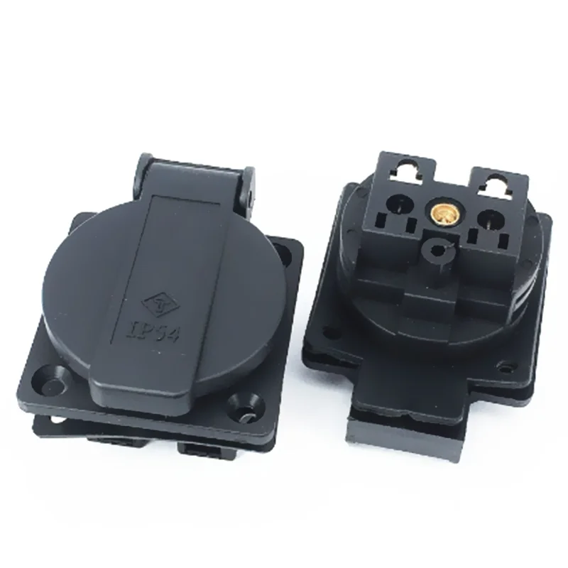 방수 IP54 250v 16A 독일 PDU UPS eu 전원 데스크탑 콘센트 커넥터 내장형 전기 패널 콘센트 AC 소켓 플러그