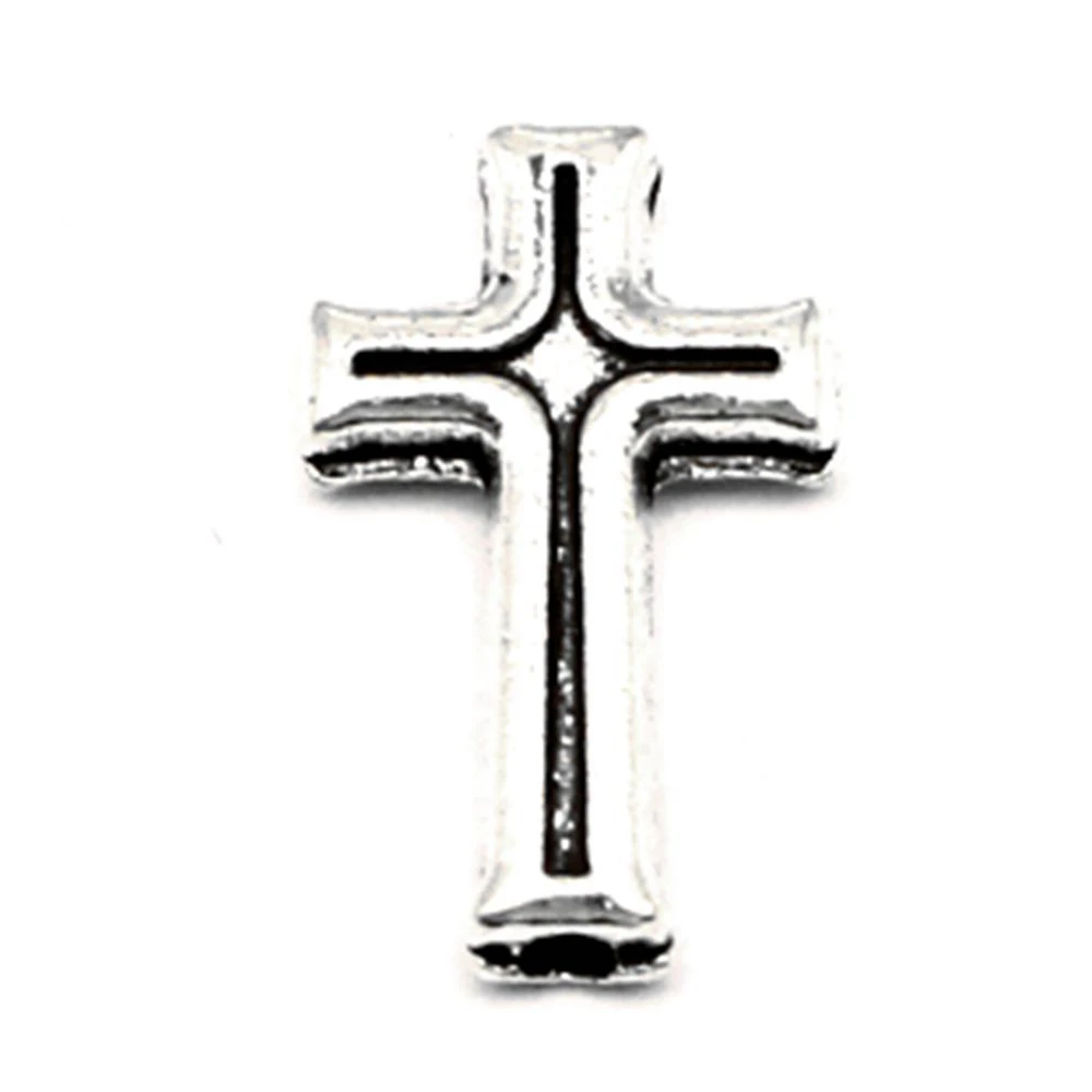 

Crosses Small Hole Beads Vintage Pendant Hobbies And Crafts Materials For Jewelry 10x17mm 20pcs Antique Silver Color