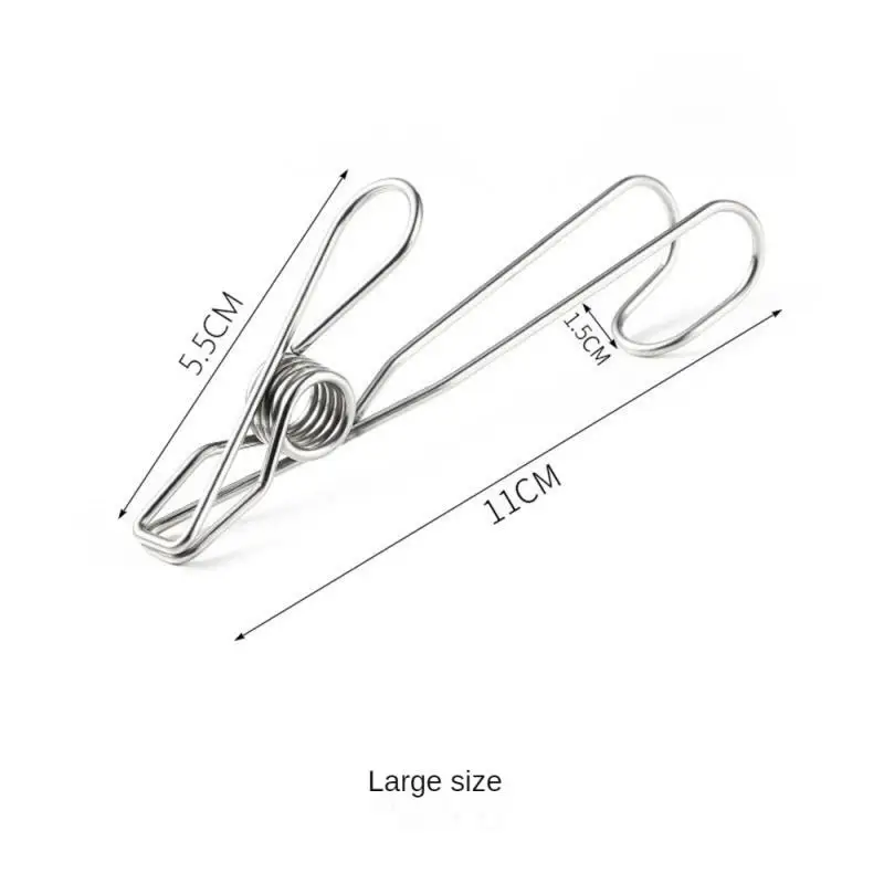 Clips de acero inoxidable para Toalla de piezas, ganchos colgantes  multifuncionales, organizador impermeable para baño y cocina, 5 uds. -  AliExpress