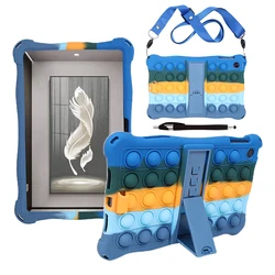 Durable Soft Silicone Kids Tablet Case with Kickstand & Shoulder Strap for OPPOPadAir2022 - 10.36 (CDB - SP - Pen)