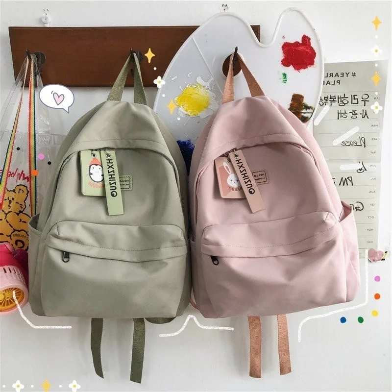 

Capacity Nylon Waterproof Women Backpack Fashion Large School Bag For Girls Trendy Design Travel Backpacks Casual Bookbags