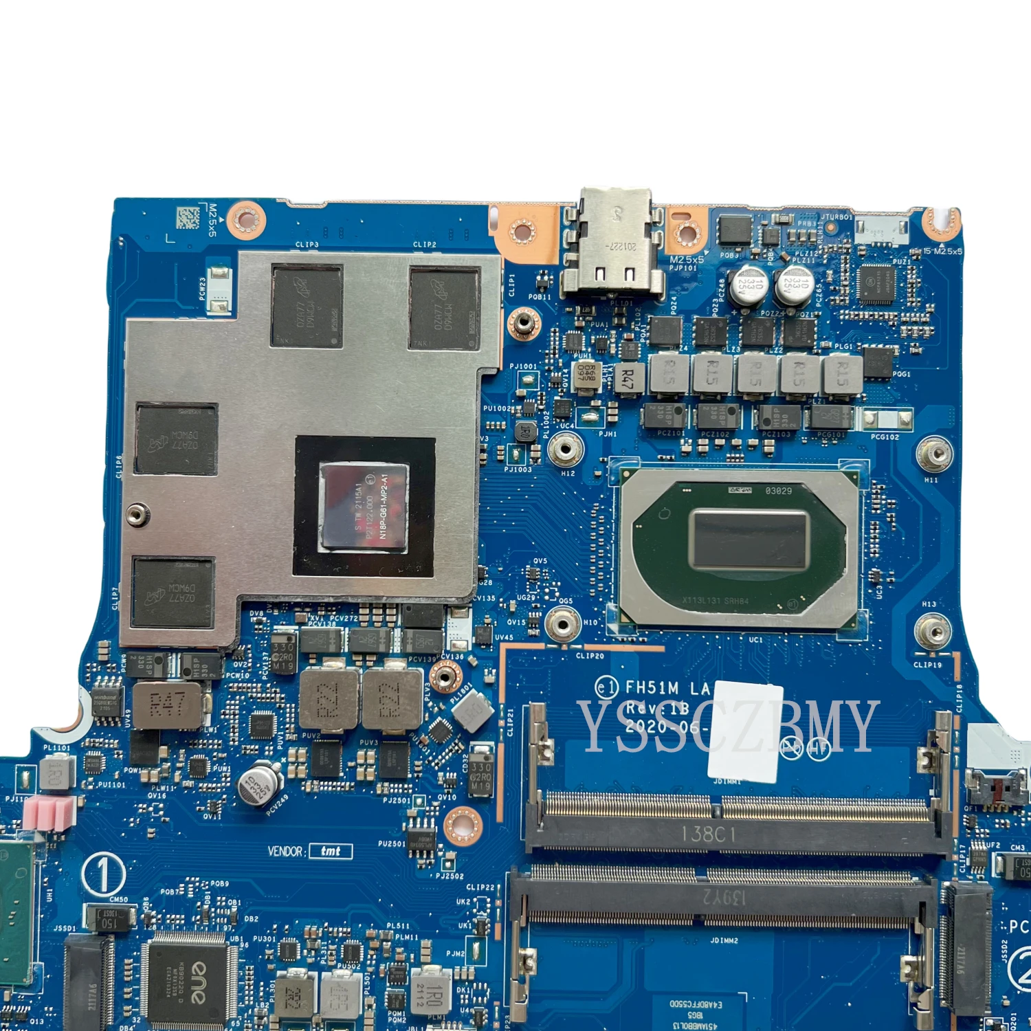 FH51M LA-J871P Mainboard For Acer AN517-52 AN515-55 Laptop