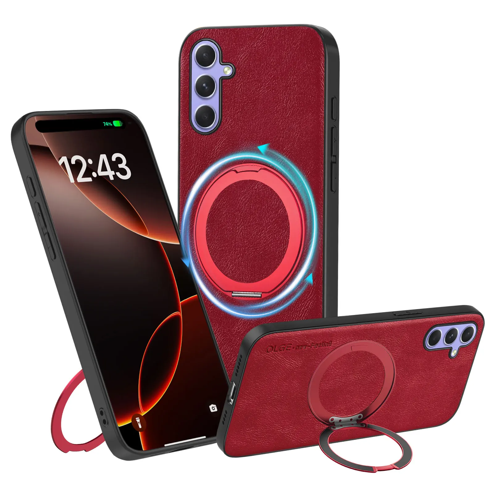 Magnetic Retro Soft Stand Phone Case