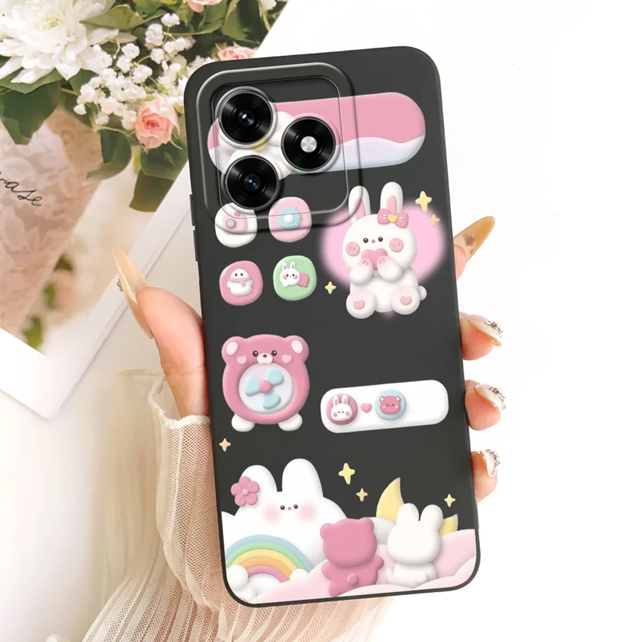 Cute Cat Duck Rabbit Soft Candy Silicone Shockproof Case Cover