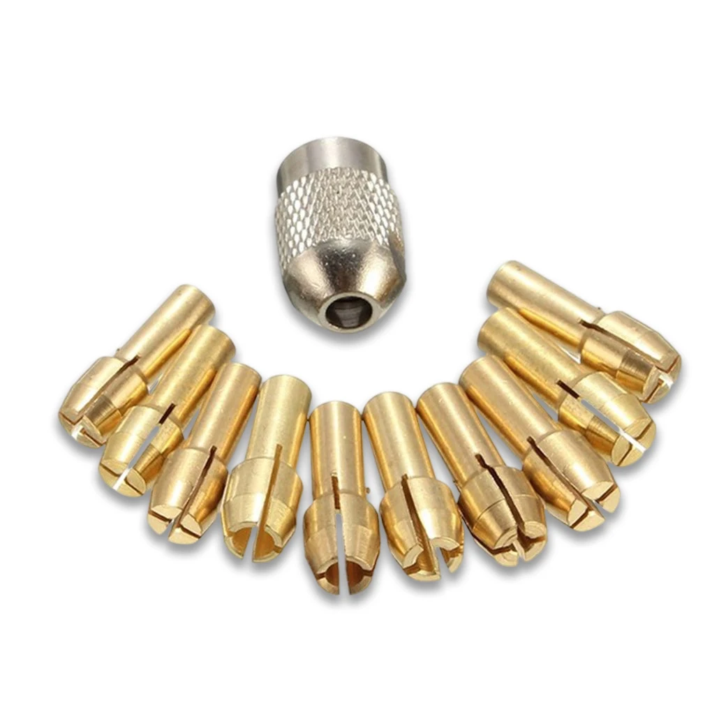Drill Chuck 11PCS/Set Brass 0.5-3.2mm 4.8mm For Dremel
