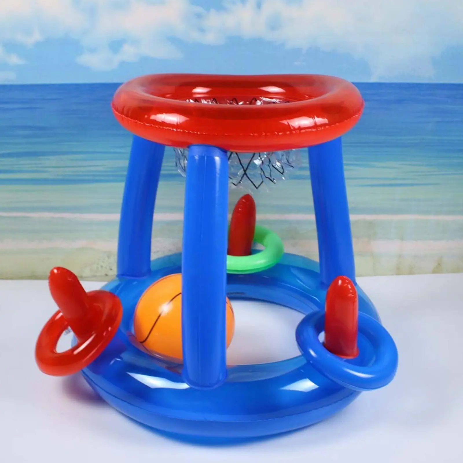 Water Basketball Stand Inflatable Floating For Kids Toddlers Children Ring Toss Toys Hoop With Swimming Pool Party Game Toy