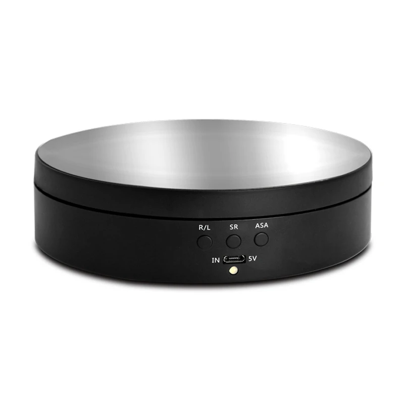 Photography Turntable 3 Speeds Electric Rotating Display Stand Mirror 360 Degree Turntable Jewelry Holder Battery for Photography Video Shooting Props