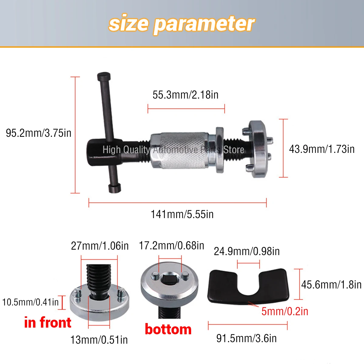 Car Disc Brake Pad Caliper Piston Rewind Wheel Cylinder Pump Separator Disassemble Repair Tools Truck Trailer Auto Accessories 5