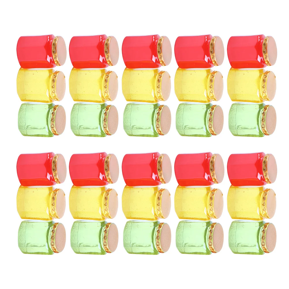 

30 Pcs House Decoration Play Jam Jar Toy Resin Candy Model Miniature Toys Ornament Container Adornment Crafts
