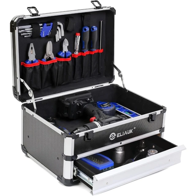 E ELIAUK Tool Box Portable Tool Box with drawer Tool Storage Box Organizer  - AliExpress