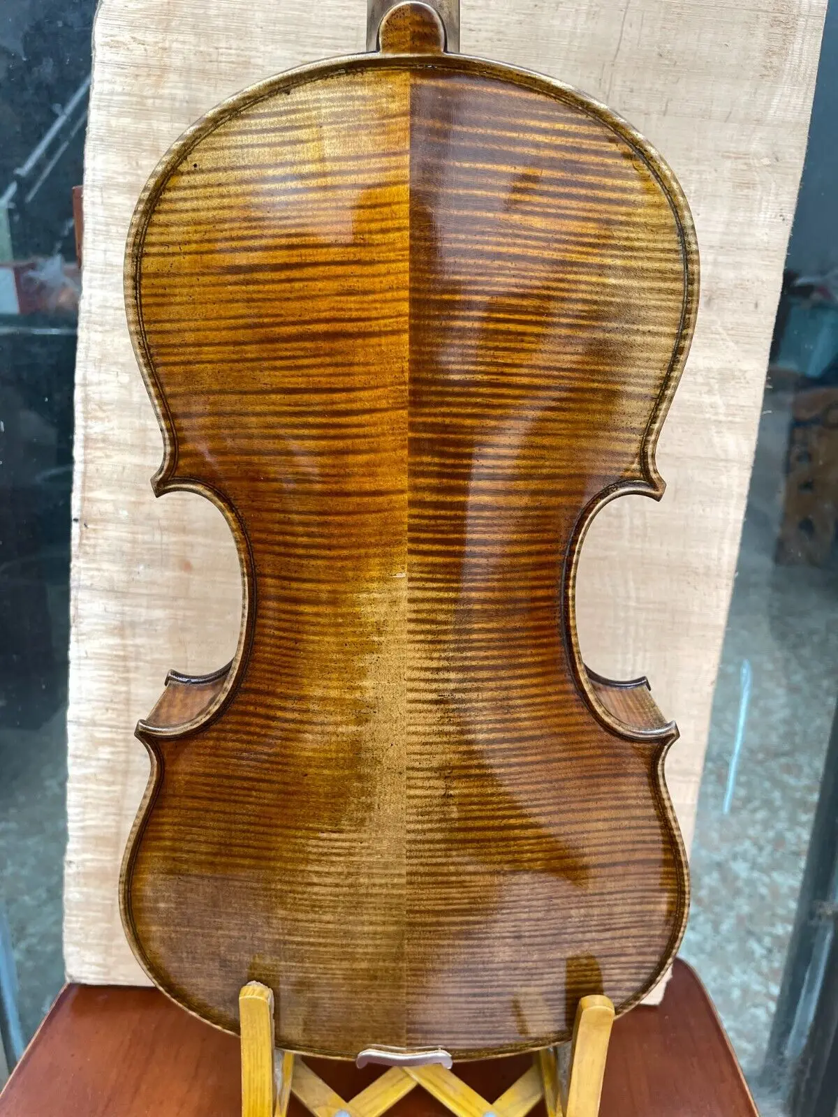16.5 inch handmade viola professional level nice flame grain and neck rich sound