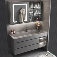 อ่างล้างหน้าขนาดใหญ่ ตู้ห้องน้ำอัจฉริยะพร้อมอ่างล้างหน้าในตัว โถสุขภัณฑ์ อ่างล้างหน้า อ่างล้างหน้า ห้องน้ำ ชุดตู้ล้างหน้า 3