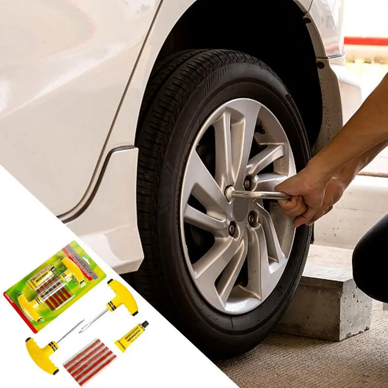 Flat Tire Repair Kit Heavy Duty Tire Plug Set Universal Repair Tools To Fix Punctures And Plug Flats Patch Kit For Car