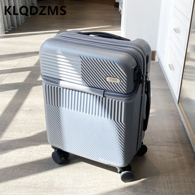 KLQDZMS 20222426 Inch Men s and Women s Universal Front-opening Hand Luggage Lightweight Can Be on The Plane Trolley Suitcase