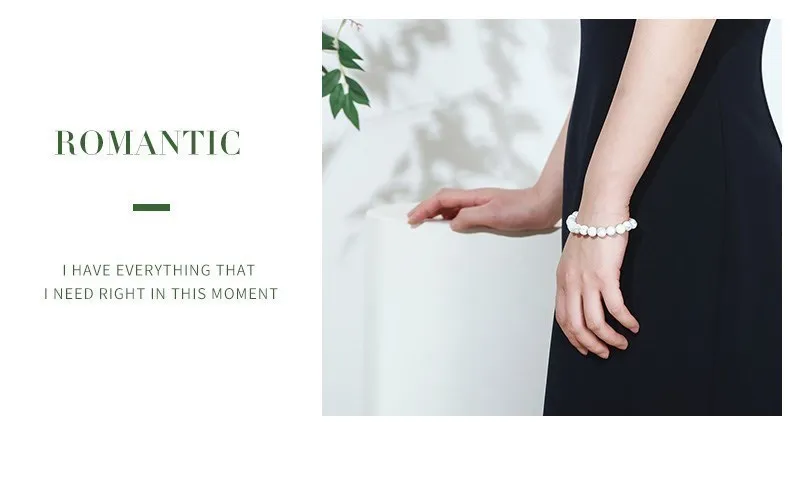 JD Natural White Howlite Turquoise Stone Bead Bracelets Women Fashion Simple Couple Distance Stretch Bangles Charm Wrist Jewelry