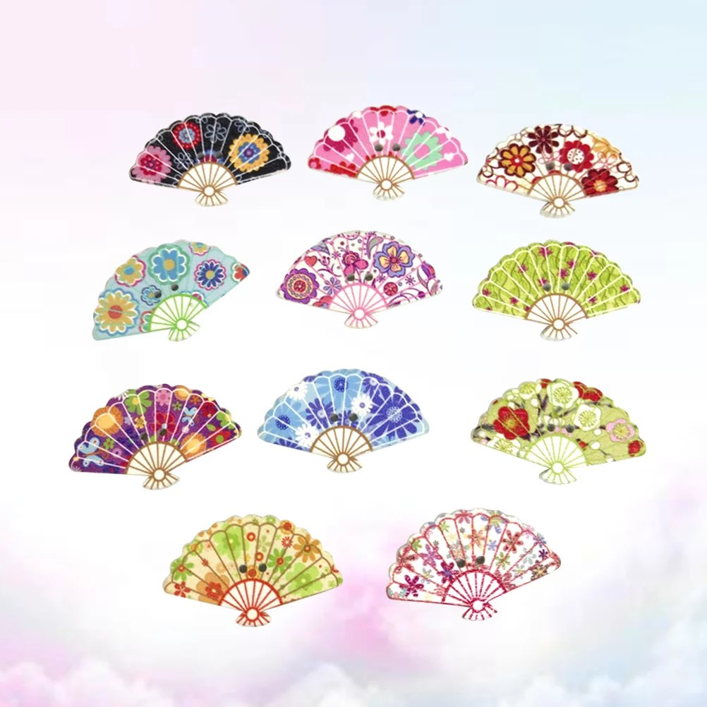 50 Pcs Fan Shaped Sewing Buttons 3