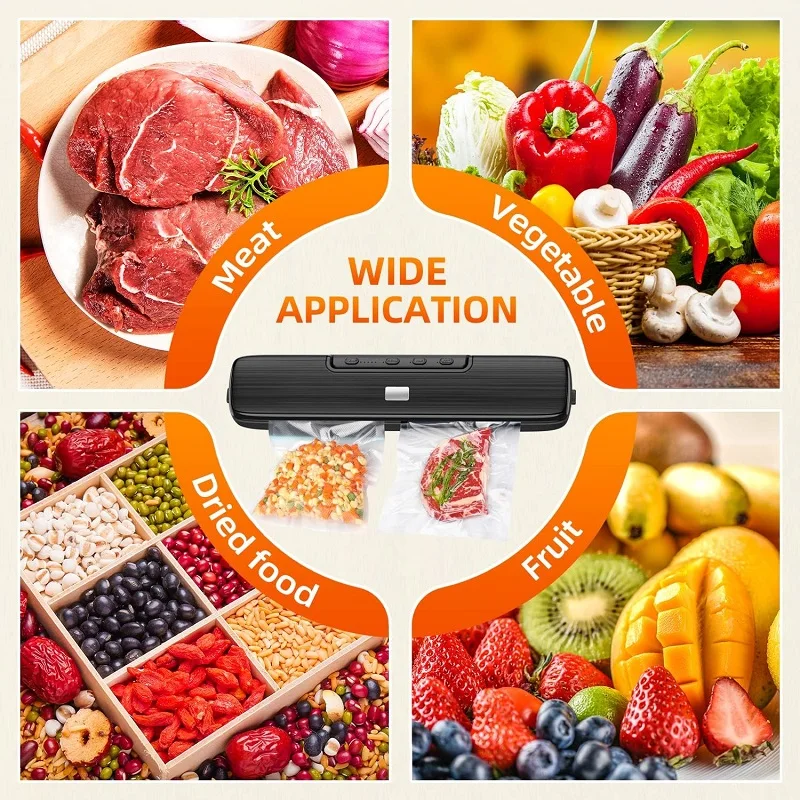 Food Vacuum Sealer Machine Automatic Air Sealing System Food Storage Dry  Moist Food Modes Compact Design Seal Bags Starter Kit - AliExpress