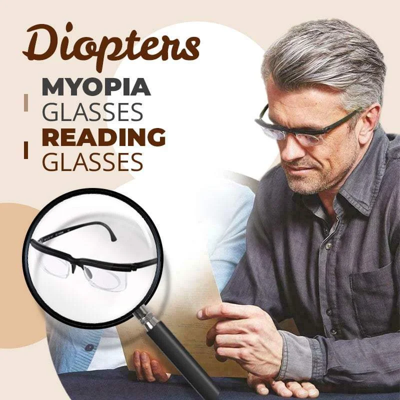 Adjustable Lens Reading Myopia Glasses Unisex