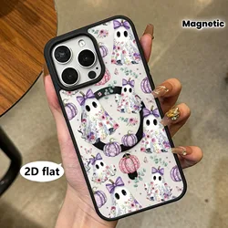 Magnetic Halloween Floral Phone Case Cover - Galaxy S26+ (Black)