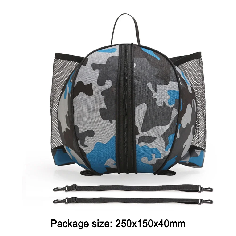 Round Shaped Shoulder Soccer Ball Bags Elastic Oxford Basketball Shoulder Bag with Zipper Waterproof Washable for Outdoor Sports sports ball bag