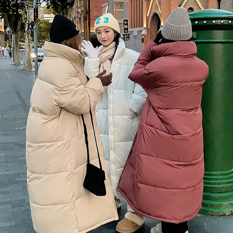 

New winter loose Korean Down jacket long warm fashion 2023