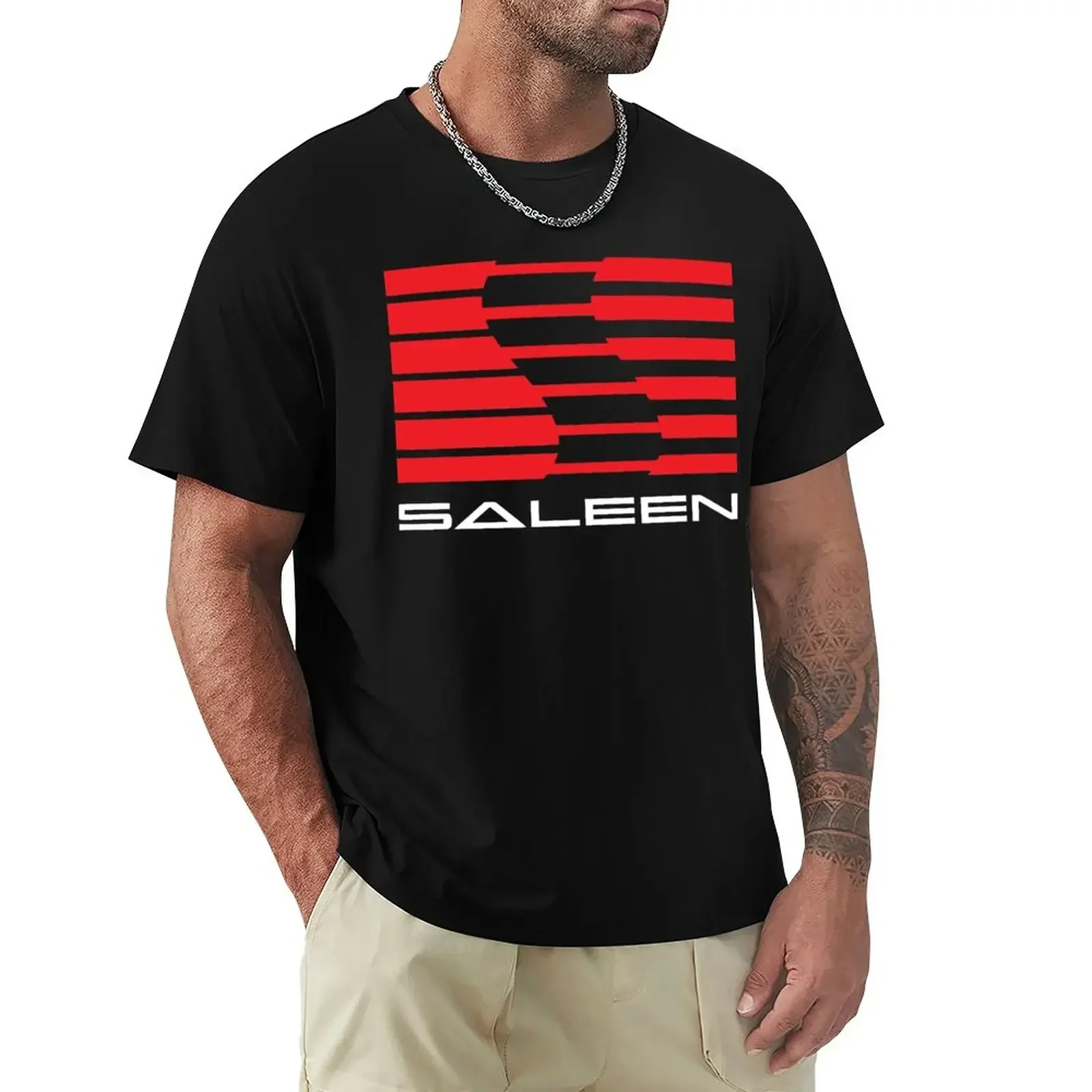 

Футболка Saleen мужская с графическим принтом, модный топ в Корейском стиле, Одежда большого размера, лето
