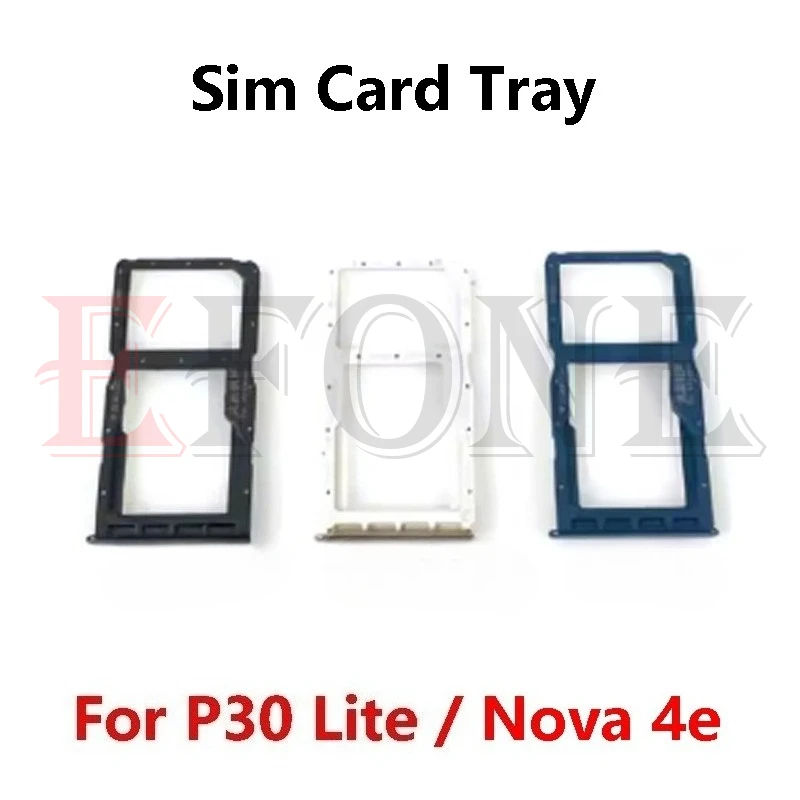 For Huawei P30 Pro Lite Sim Card Slot Tray Holder Sim Card Reader Socket phone sim tray holder