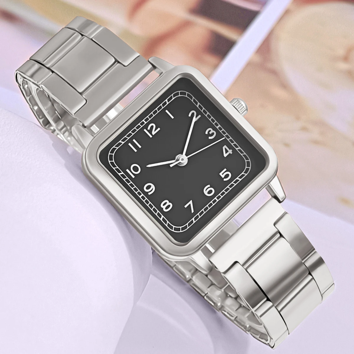 Women's Watches Fashion Square Watch Alloy Strap Luxury Ladies Quartz Wristwatches Female Clock Gift relogio feminino 2