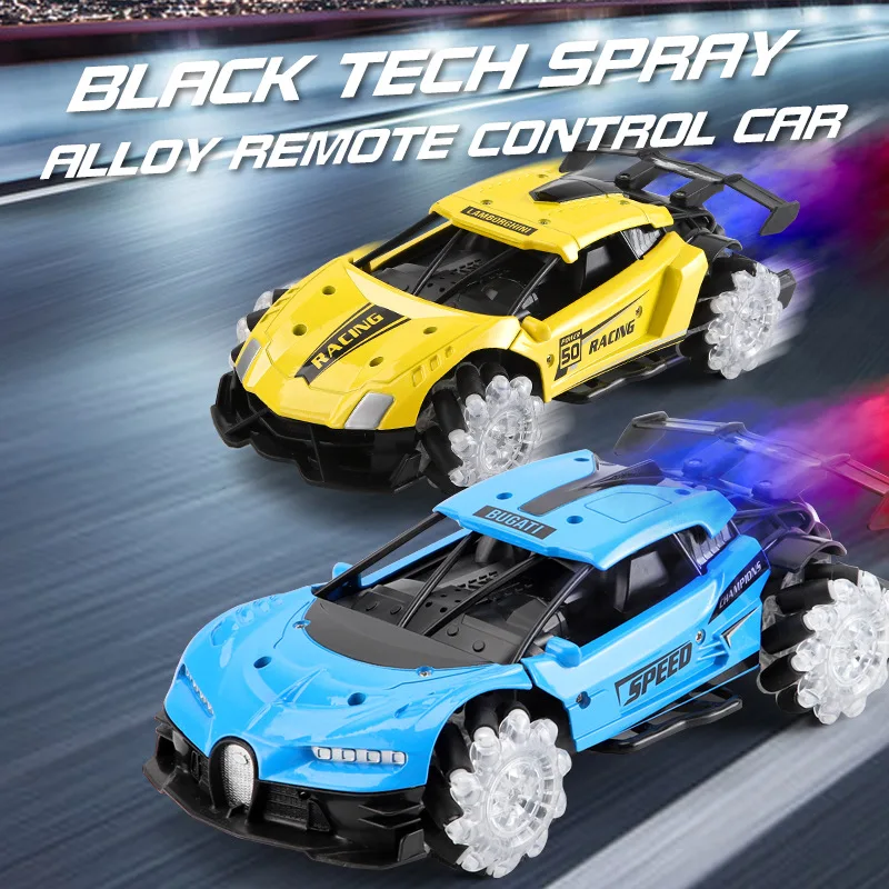 

RC Car 2.4Ghz Remote Control Car Alloy Stunt Light Music Spray Cars Toy Racing High Speed Drift Offroad Toys for Boys Xmas Gifts