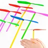 Plastic Bamboo Dragonfly Shape Hand Push Flying Propeller Outdoor Sports Game Kids Toy Gift Rotating Flying Arrow Outdoor Games 1