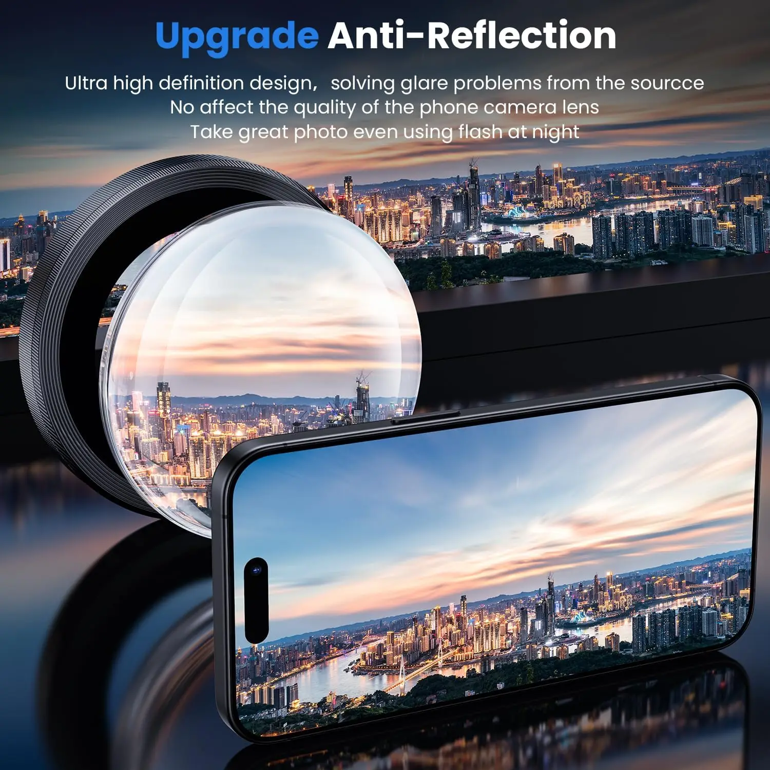 Sleek Black Titanium Camera Lens Protector Cover - Premium Phone Protection Accessory