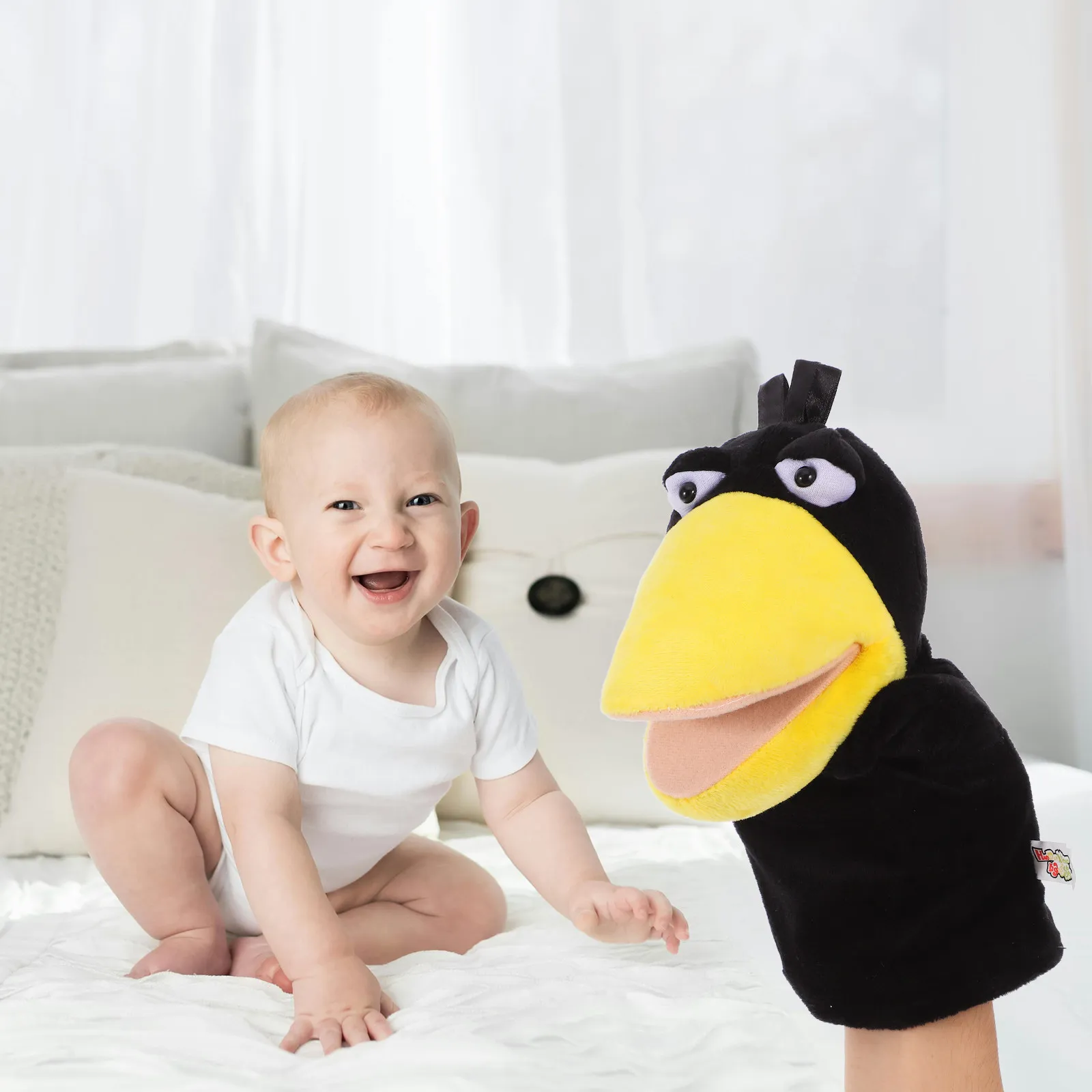 동물 손가락 인형 다채롭고 부드럽고 편안한 어린이 스토리텔링 손가락 인형 인터랙티브 장난감 어린이 장난감