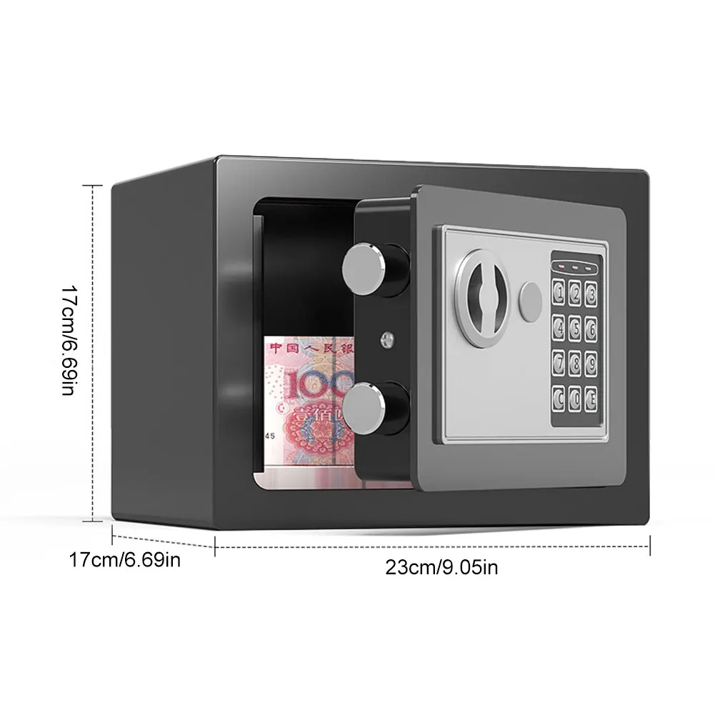 Steel Lockable Security Box for Money Jewelry Document