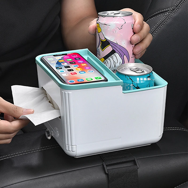 DetachableCarTissueBoxStorageHolderMultifunctionalCarInterior