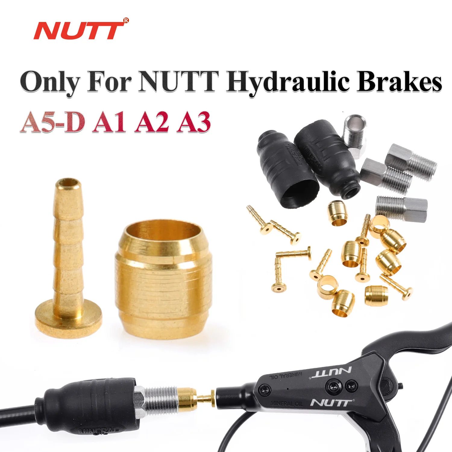 NUTT Hydraulic Brake Hose Connector Original Oil Needle + Olive Head