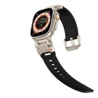 Bracelet de Sport pour Apple Watch S11/10 46MM 42mm 9 8 7 45mm Ultra 3/2 49MM bracelet de montre en Silicone couleur titane pour iWatch SE3 6 44mm 5