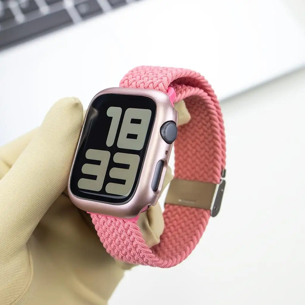 Enhanced Nylon Strap and Protective Case with Elastic Braided Band
