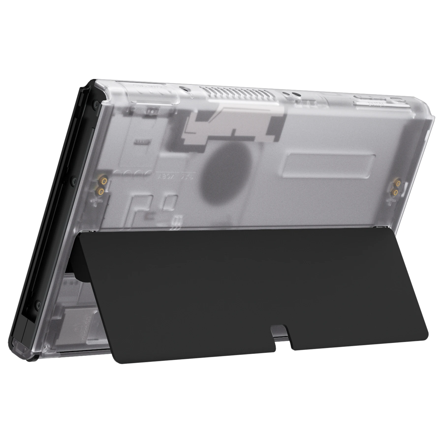 eXtremeRate Clear 콘솔 백 플레이트 Nintendo Switch OLED 콘솔 용 DIY 교체 하우징 쉘 케이스