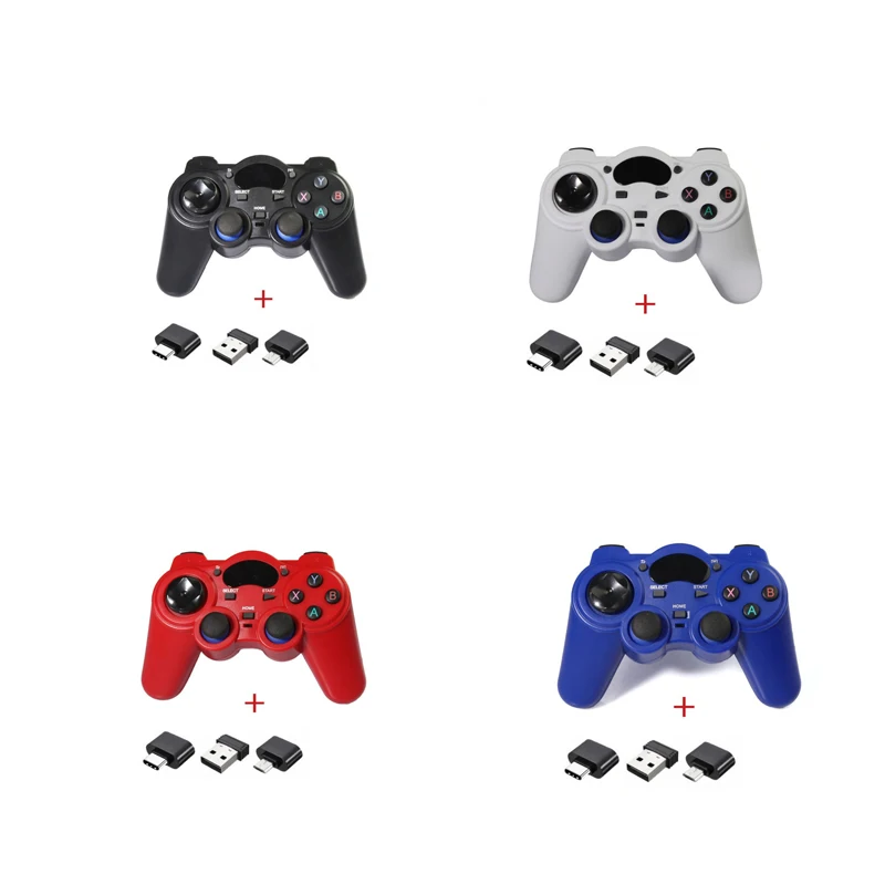 Joypad Joystick Wireless Gamepad Controller 2.4G Per Convertitore Micro/Type-C Otg Per Pc360 Tvbox Steam