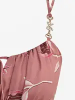 ROSEGAL Plus Size Crisscross Strappy Cami Dress Floral Print Butterfly Buckle Decor Ruffles Women's Summer Dress Light Pink 5XL - Image 2