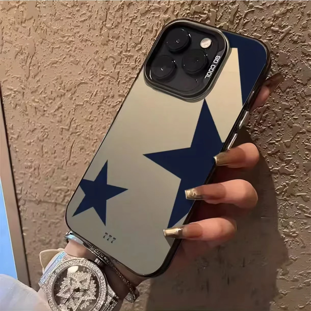 Deluxe Blue Star Fashion Shockproof Phone Case