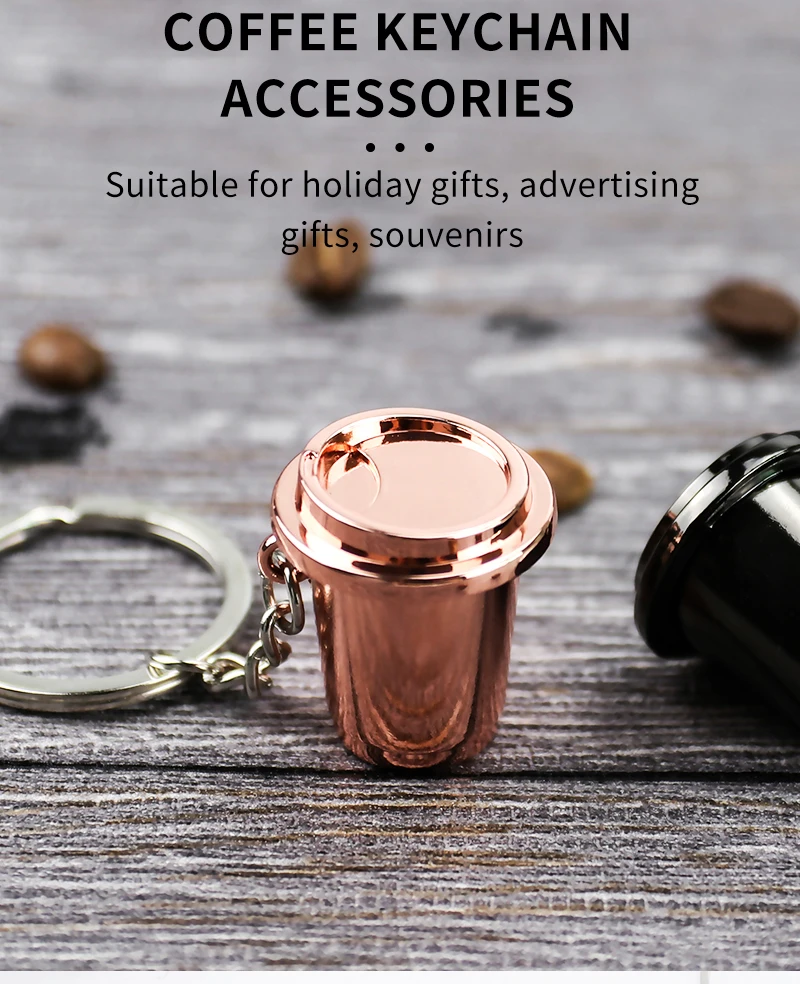 Description Picture 4 of itemCreative Coffee Keychain Mini Coffee Portafilter Tamper Grinder Portable Coffeeware Espresso Coffee Maker Accessory Barista Gift