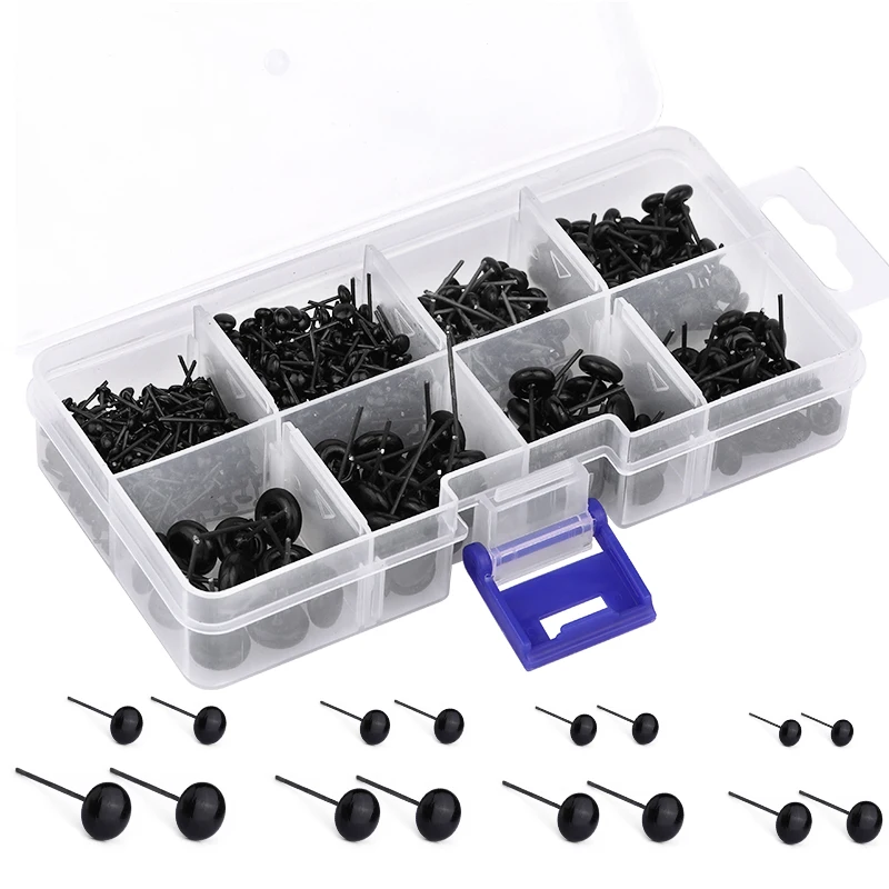 

LMDZ 760Pcs 3-10mm Doll Eyes Black Plastic Safety Eyes for Handmade Wool Felting Animal Toy Doll DIY Craft Doll Accessories