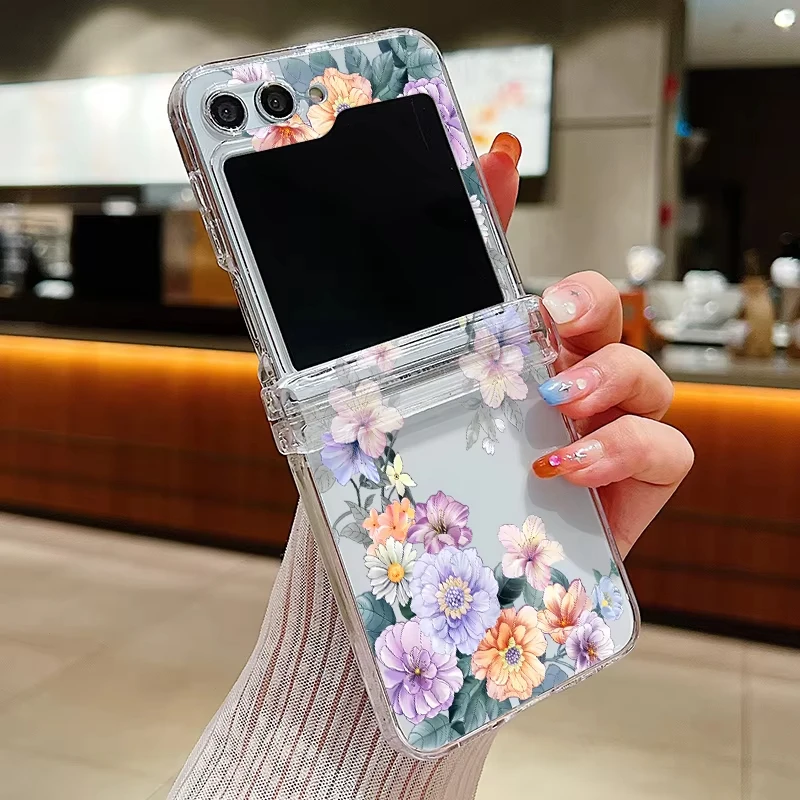 Clear TPU Phone Cover with Floral Design